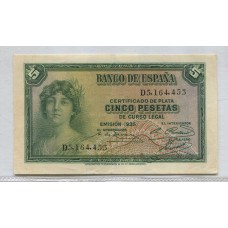 ESPAÑA 1935 BILLETTE DE 5 PESETAS